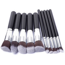 Load image into Gallery viewer, 10 Pcs Golden Makeup Brushes