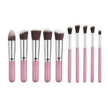 Load image into Gallery viewer, 10 Pcs Golden Makeup Brushes