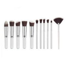 Load image into Gallery viewer, 10 Pcs Golden Makeup Brushes