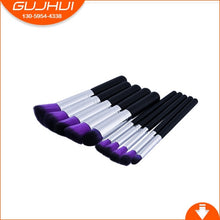 Load image into Gallery viewer, 10 Pcs Golden Makeup Brushes
