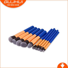 Load image into Gallery viewer, 10 Pcs Golden Makeup Brushes