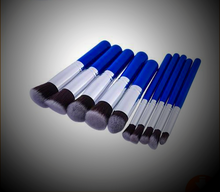 Load image into Gallery viewer, 10 Pcs Golden Makeup Brushes