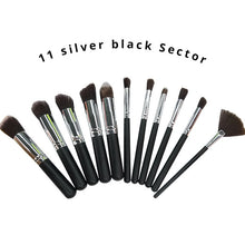 Load image into Gallery viewer, 10 Pcs Golden Makeup Brushes