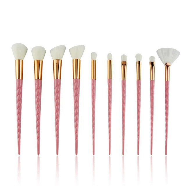 10PCS White Makeup Brushes Set